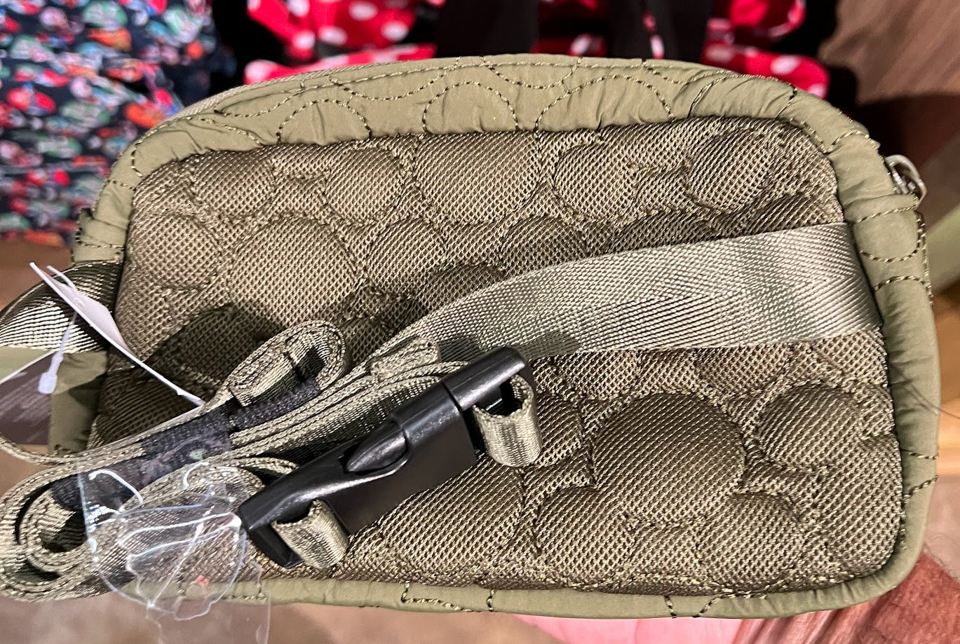 Olive Quilted Mickey Mouse Walt Disney World Fanny Pack