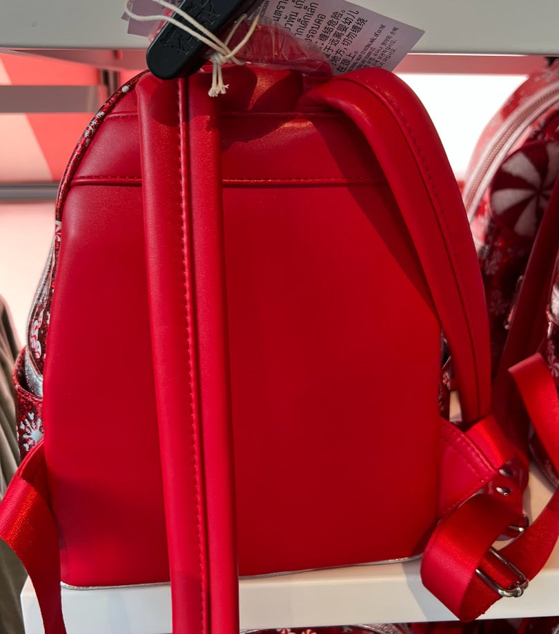 Peppermint Mickey Icon Christmas Loungefly Disney Mini Backpack