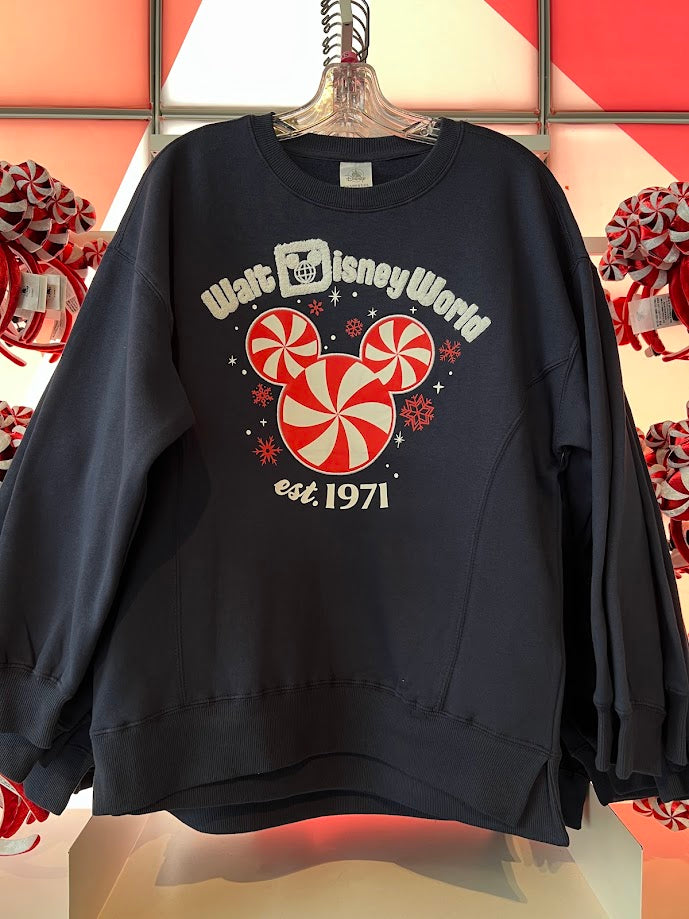 Peppermint Mickey Icon Walt Disney World Christmas Sweatshirt