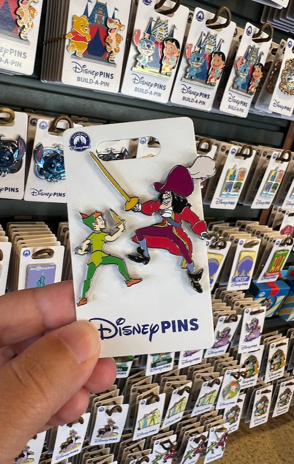 Peter Pan & Captain Hook Disney Pin Set