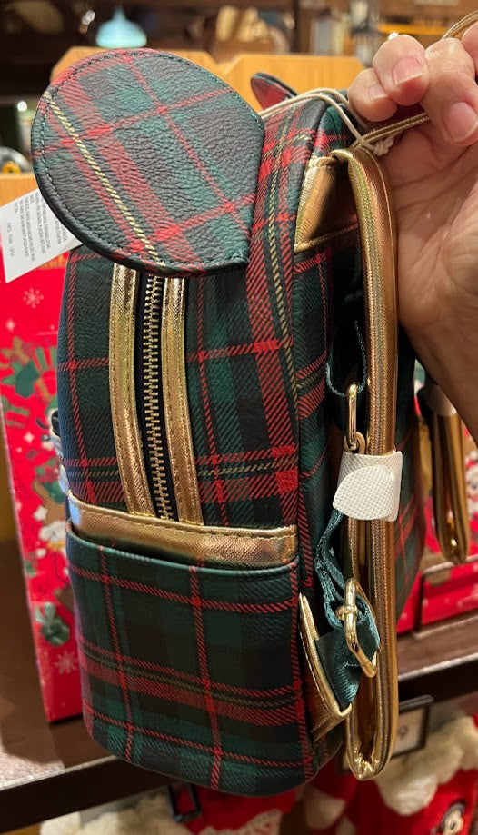 Plaid Christmas Loungefly Disney Mini Backpack