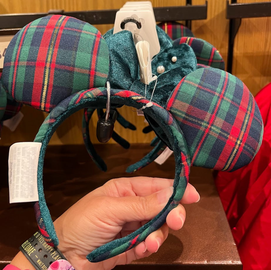 Plaid Christmas Minnie Mouse Ears Headband