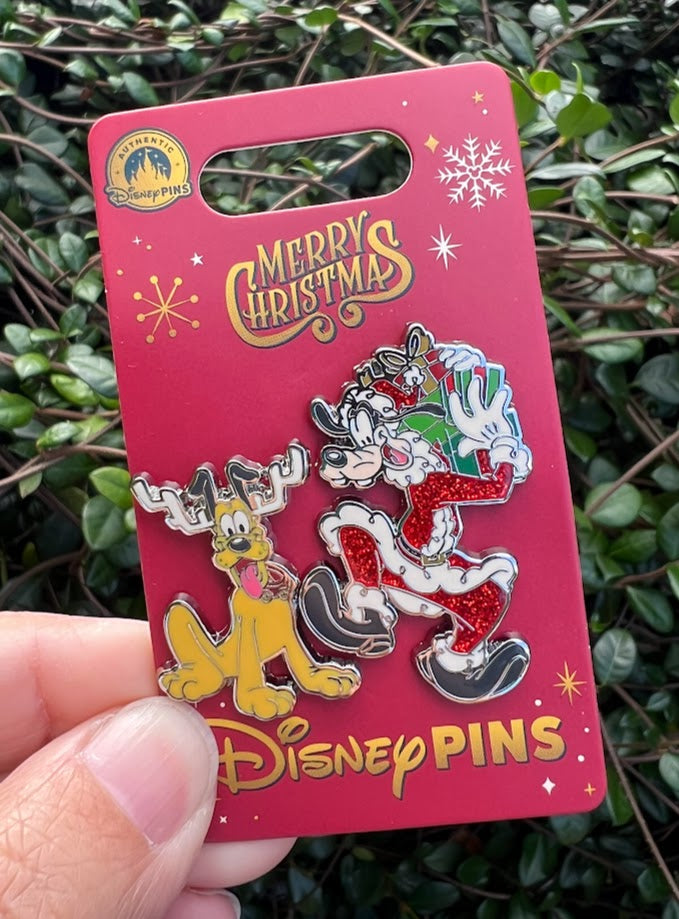 Pluto & Goofy Christmas 2025 Disney Pin Set