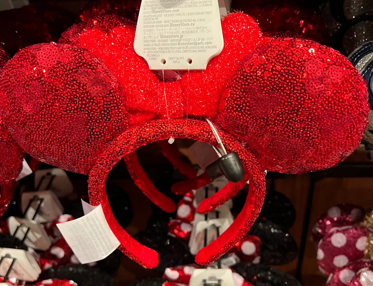 Red Sequined Minnie Mouse Ears Headband