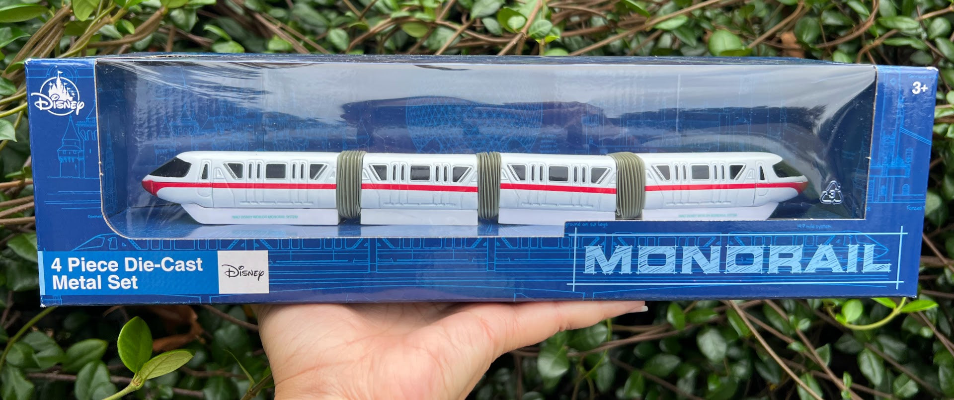 鉄道模型 Disney Monorail 4 Piece Die Cast l Disney Parks Red Monorail 4 Piece Die-Cast Metal Set
