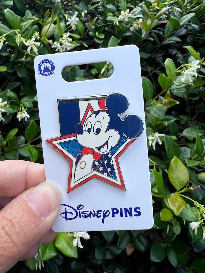 Red White & Blue Mickey Mouse Disney Pin