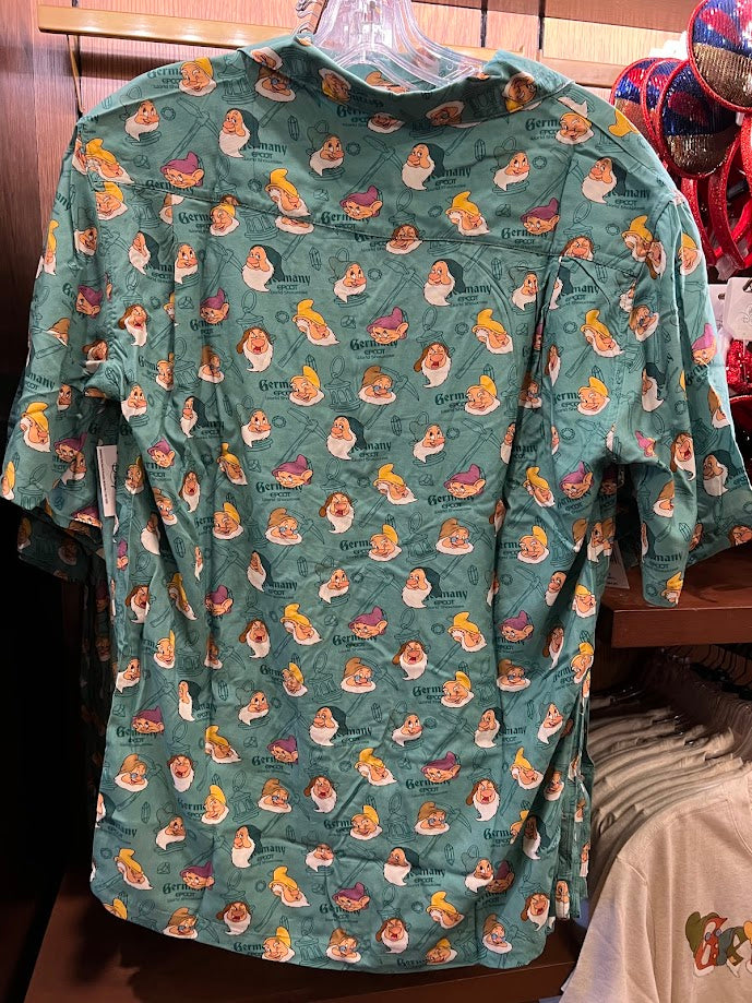 Seven Dwarfs Germany Pavilion Button-Up Adult Shirt