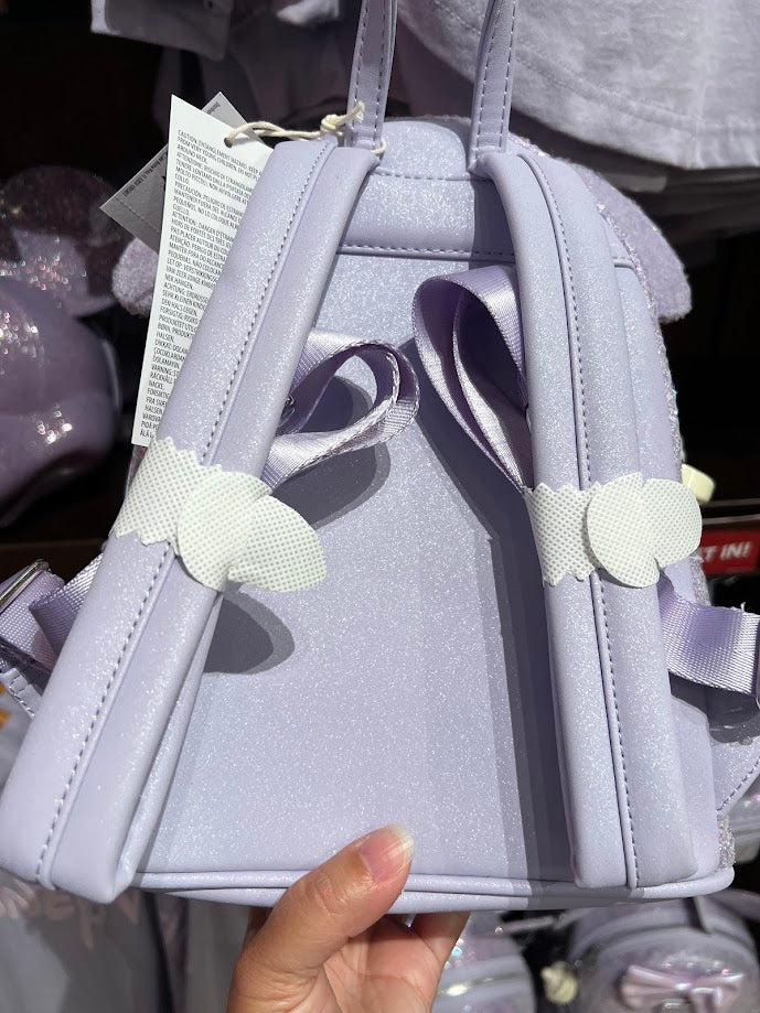 Shimmering Lavender Sequined Disney Loungefly Mini Backpack