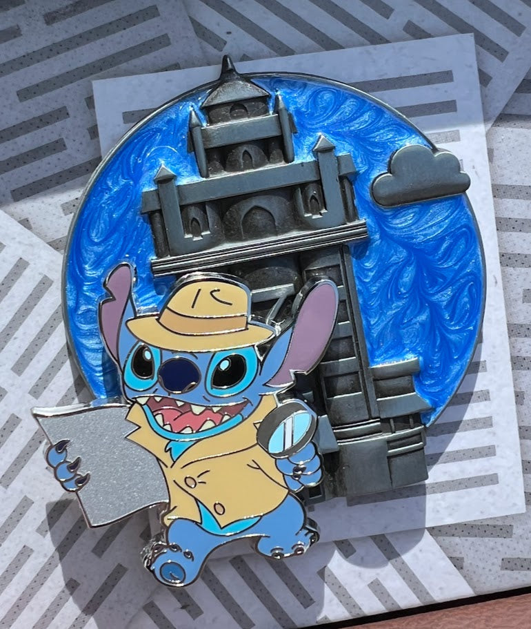 Stitch Daring Detectives Limited Edition Mini Jumbo Disney Pin