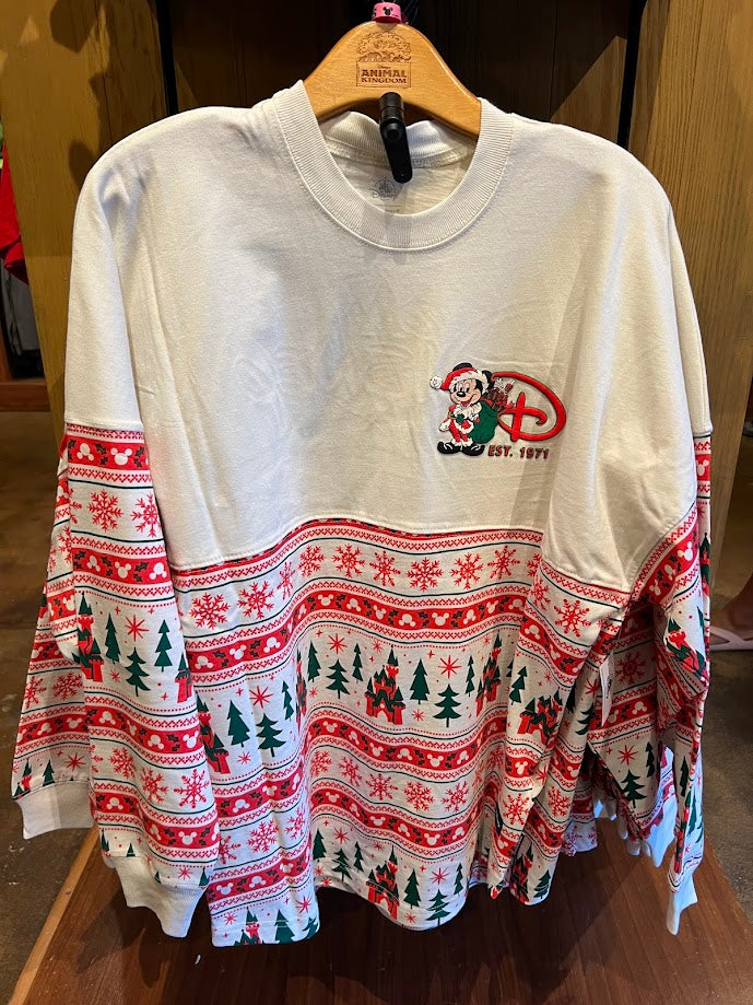 Mickey Mouse Walt Disney World Christmas Adult Spirit Jersey