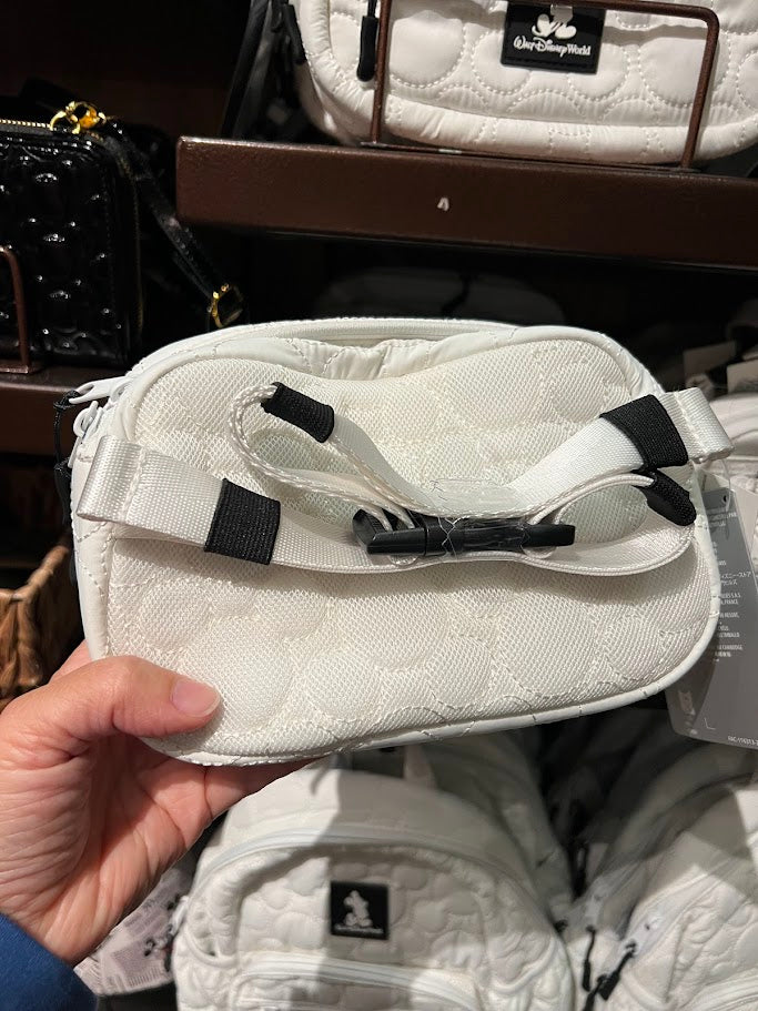 White Quilted Mickey Mouse Walt Disney World Fanny Pack