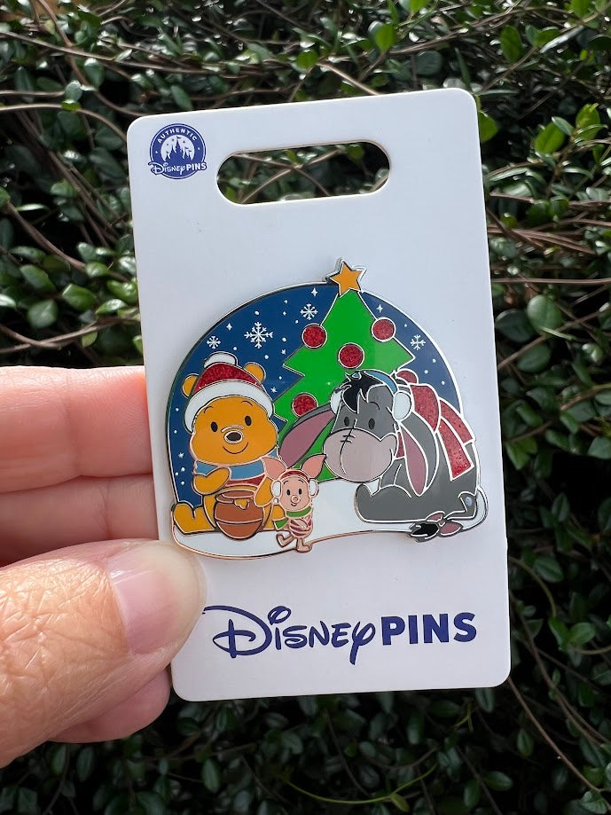 Winnie the Pooh Piglet & Eeyore Christmas Disney Pin