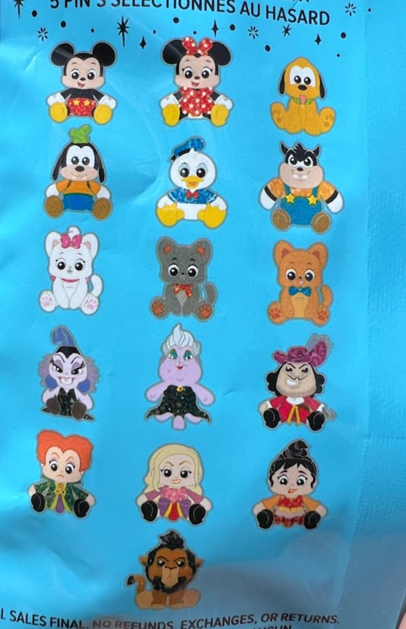 Wishables Shimmer Mystery Disney Pin Pack
