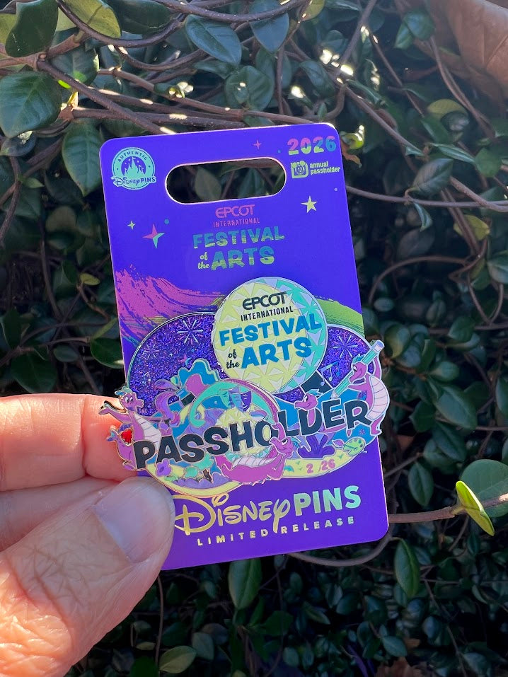 Figment 2026 Epcot Festival of the Arts Passholder Disney Pin