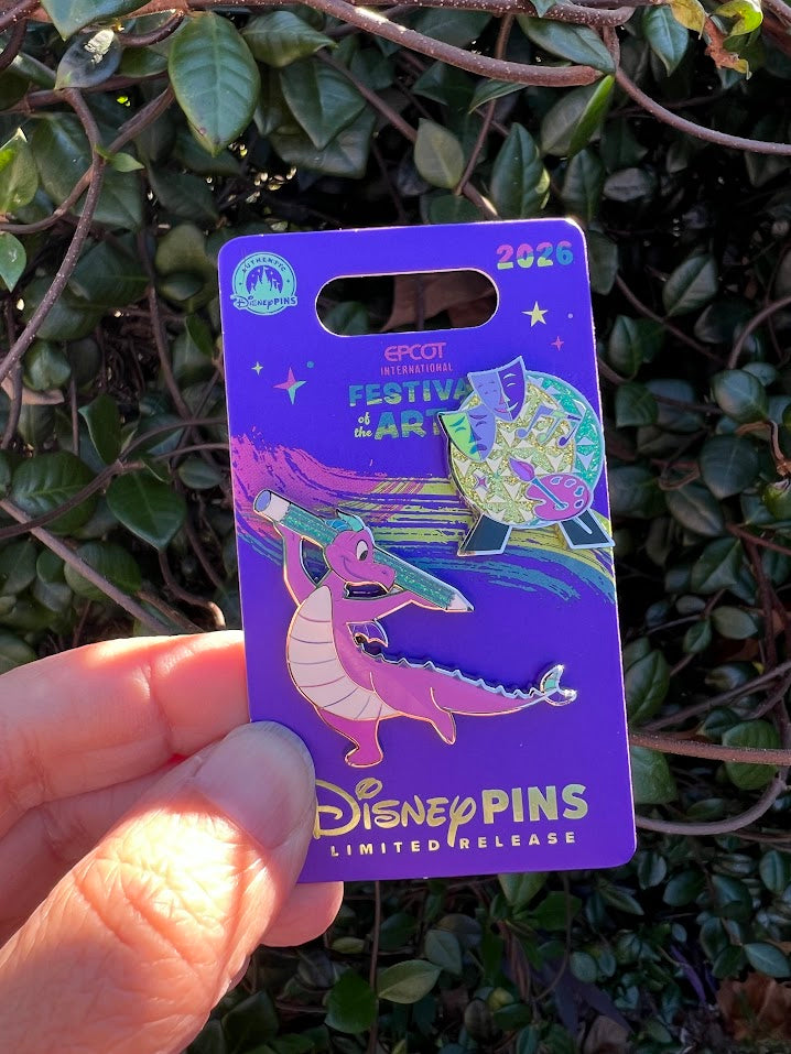 Figment & Spaceship Earth 2026 Epcot Festival of the Arts Disney Pin Set