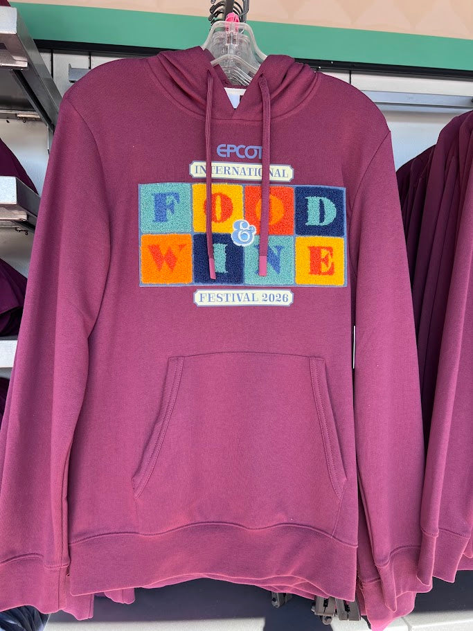 2026 Epcot Food & Wine Festival Adult Pull Over Hoodie