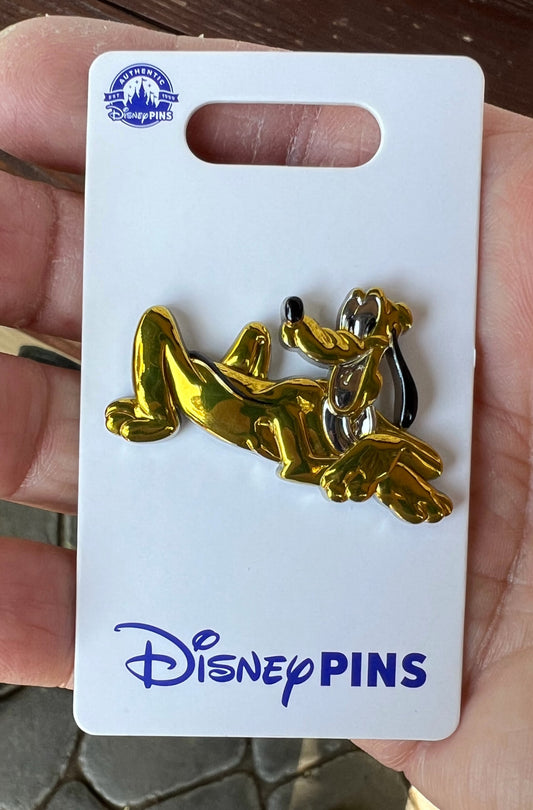 Pluto 3D Sculpted Metallic Disney Pin