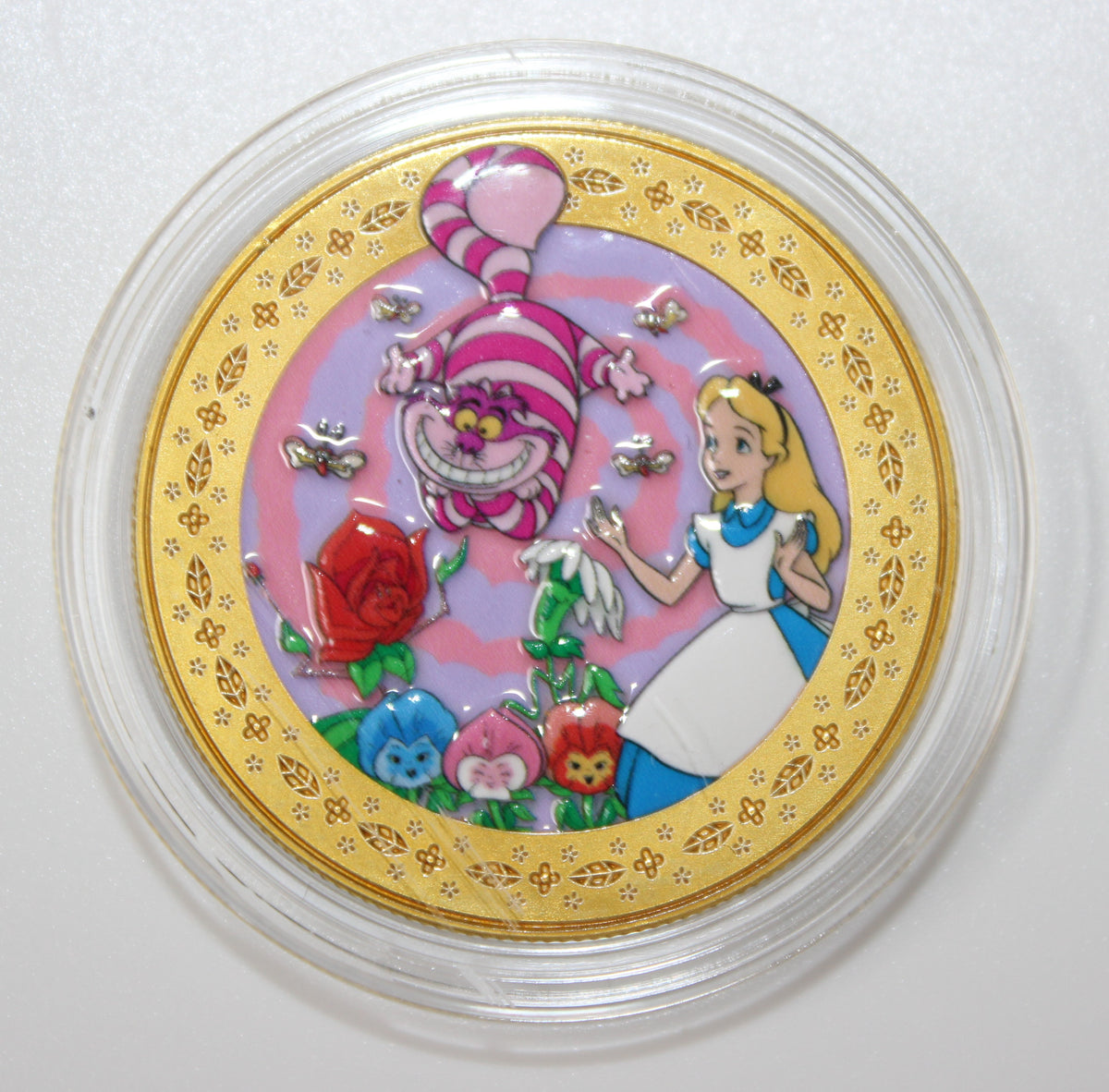 Alice & Cheshire Cat Alice in Wonderland Disney Medallion