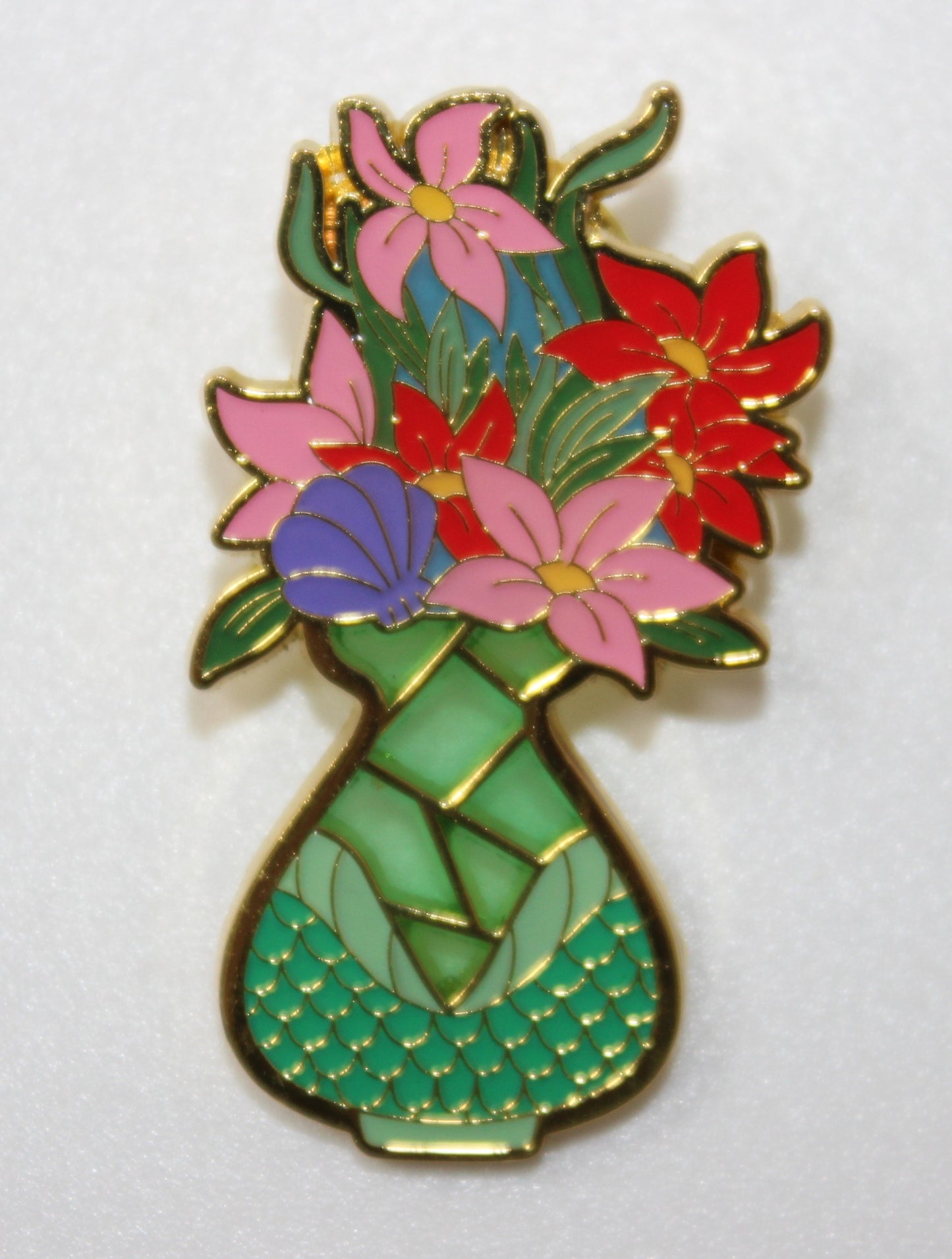 Ariel Disney Princess Flower Vase Stained Glass Mystery Loungefly Pin