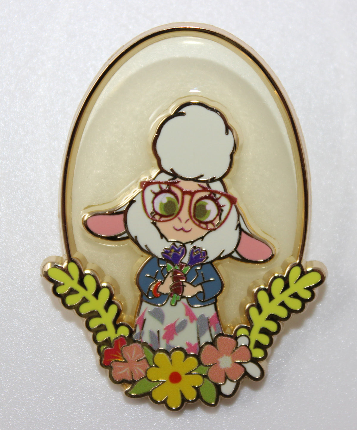 Assistant Mayor Bellwether Zootopia Flower Frames Mystery BoxLunch Pin