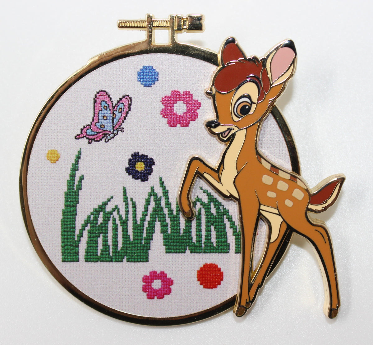 Bambi Disney Classics Cross Stitch Pink a la Mode Jumbo Mystery Pin