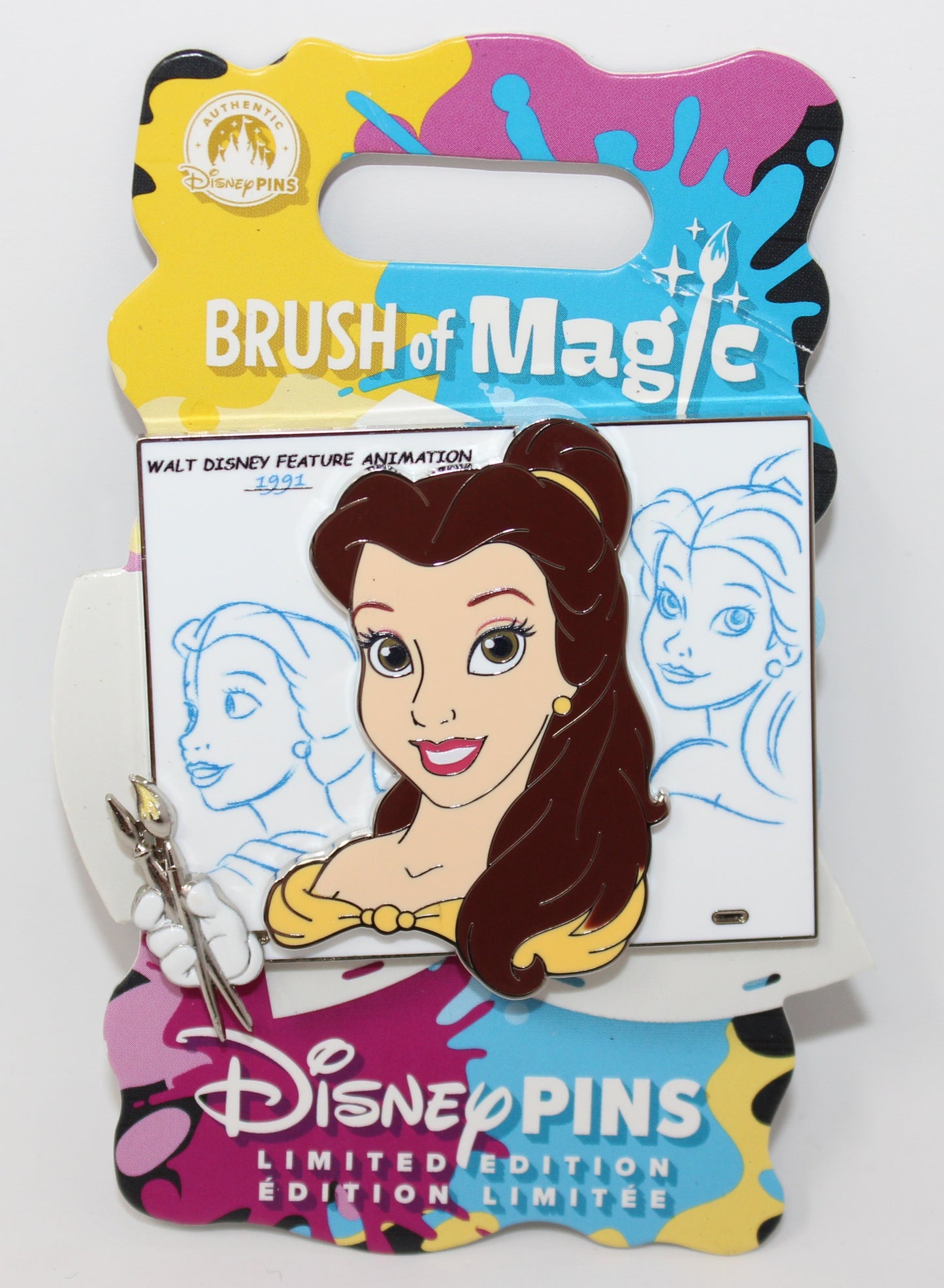 Belle Brush of Magic Limited Edition Disney Pin
