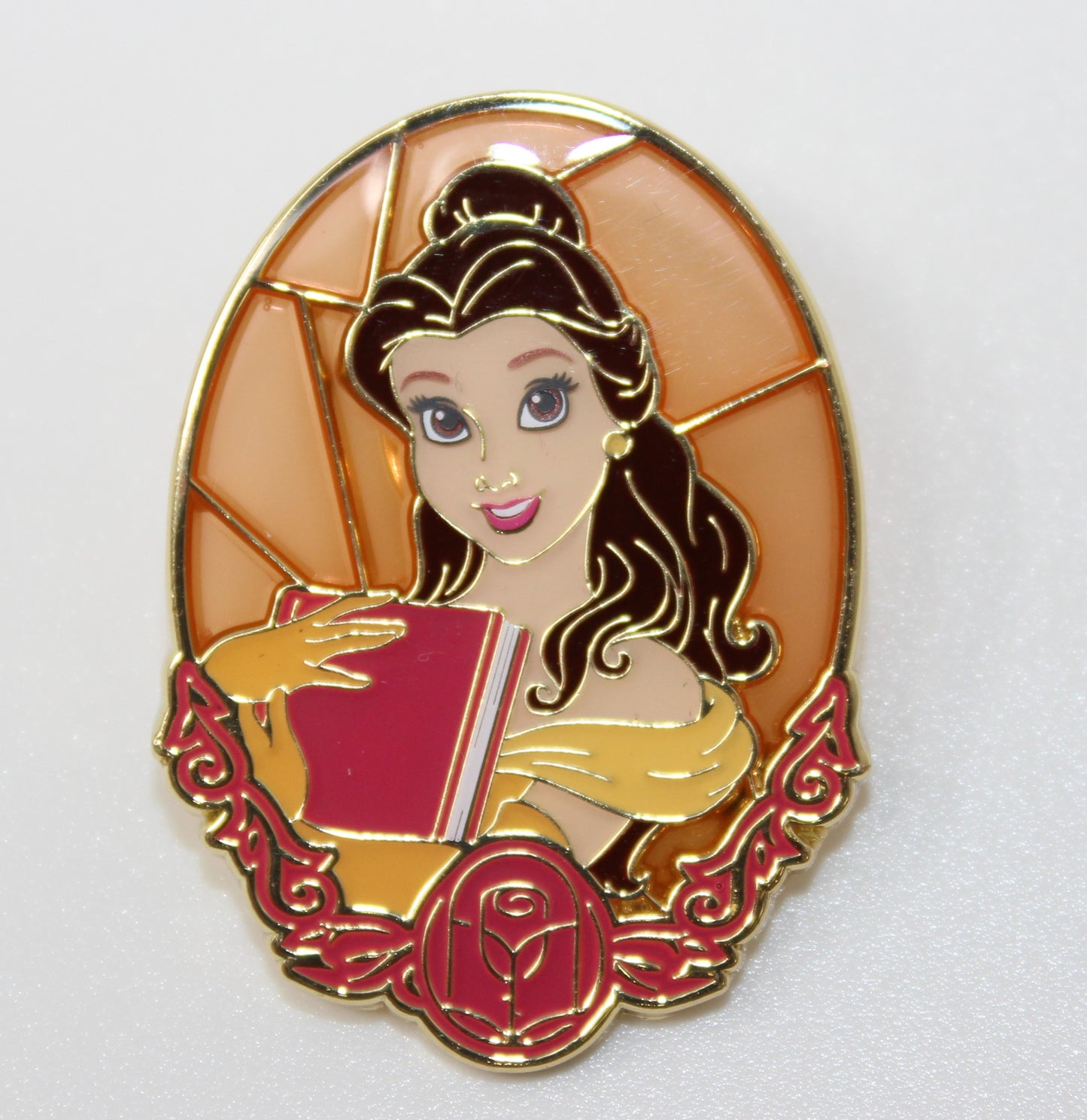 Belle Disney Princess Stained Glass Portrait Mystery Loungefly Pin