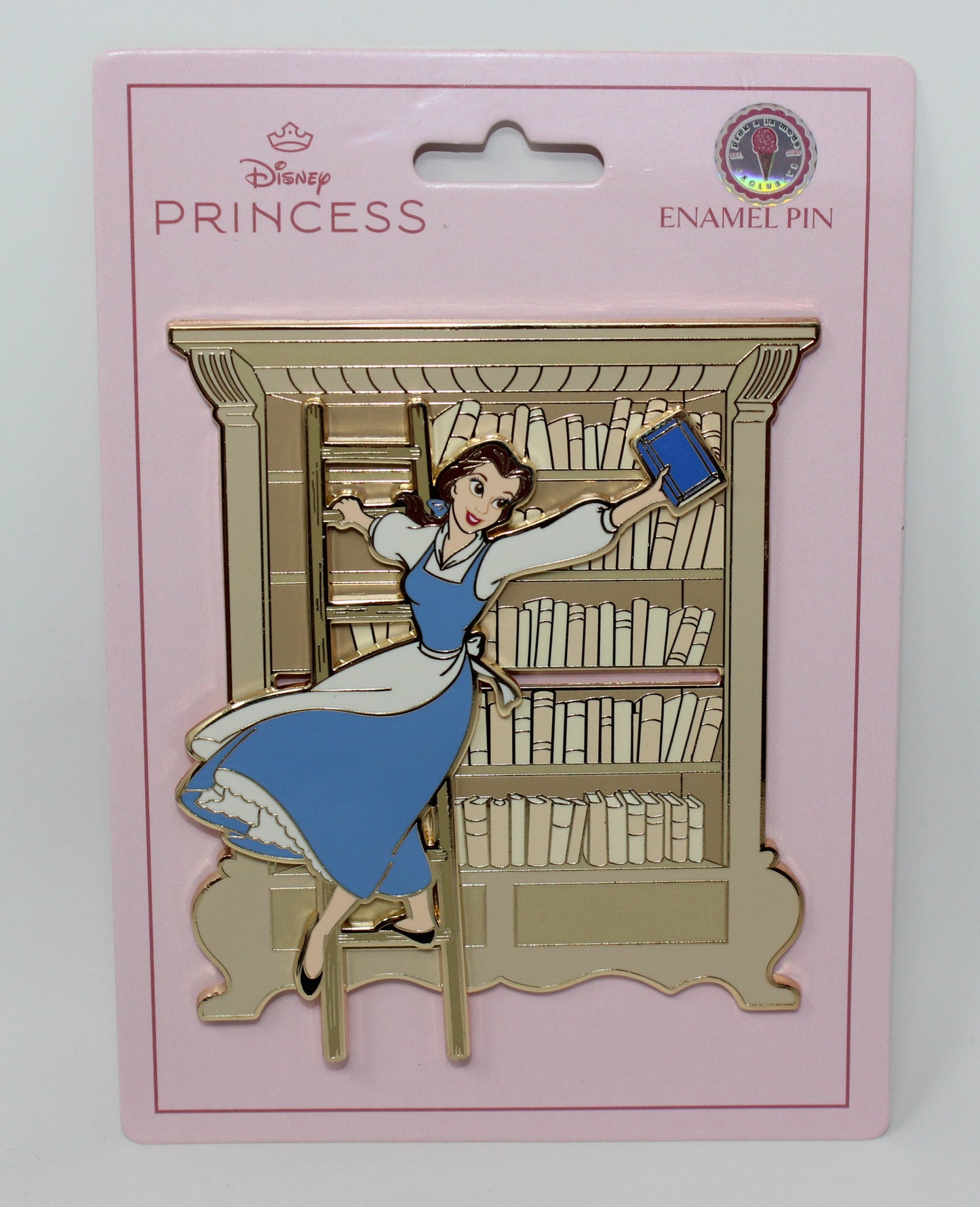 Belle Library Pink a la Mode Jumbo Slider Disney Pin