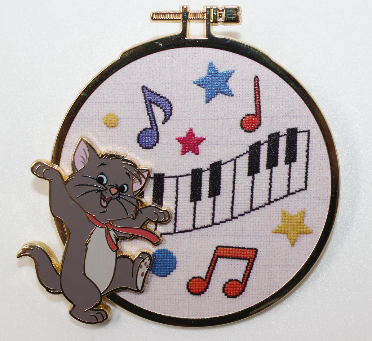Berlioz Disney Classics Cross Stitch Pink a la Mode Jumbo Mystery Pin
