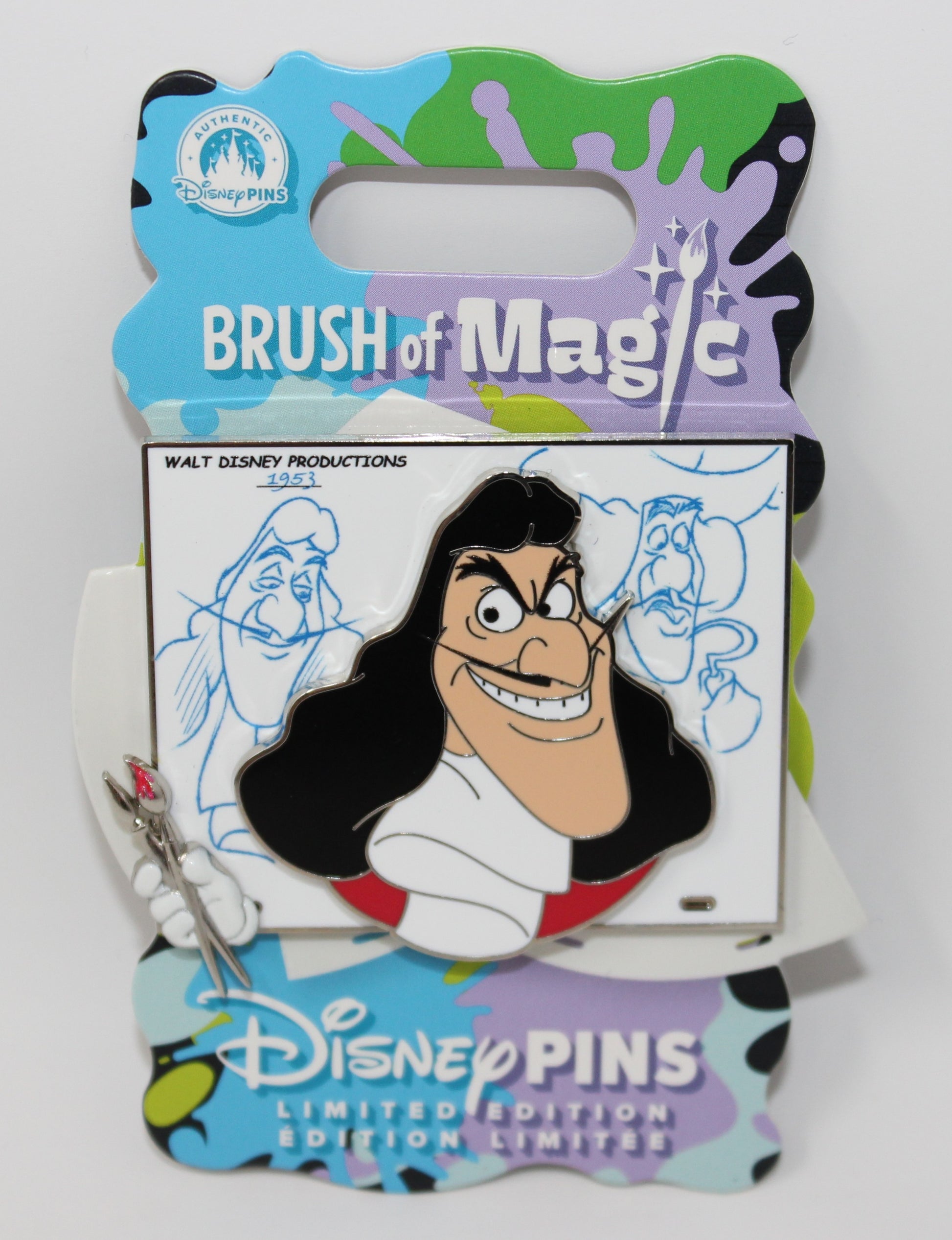 Captain Hook Brush of Magic Limited Edition Disney Pin