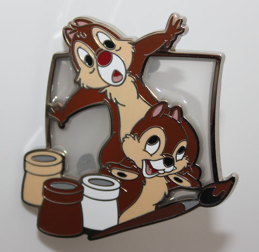 Chip & Dale Brush of Magic Mystery Disney Pin