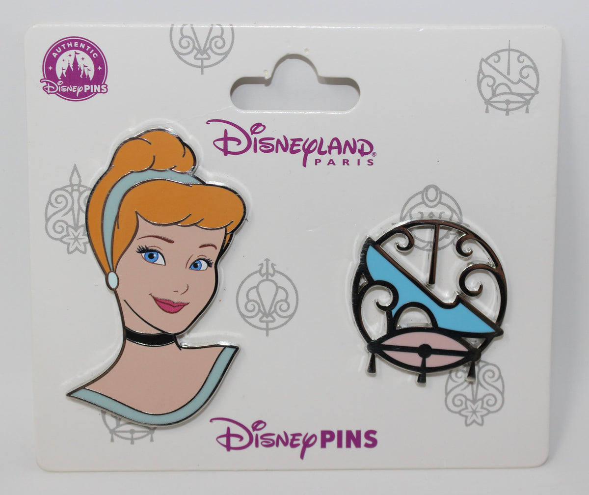 Cinderella & Slipper Disney Princess Icon Series Disneyland Paris Pin Set