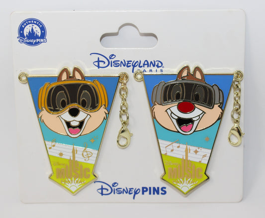DJ Chip & Dale 2025 Music Festival Disneyland Paris Disney Pin Set