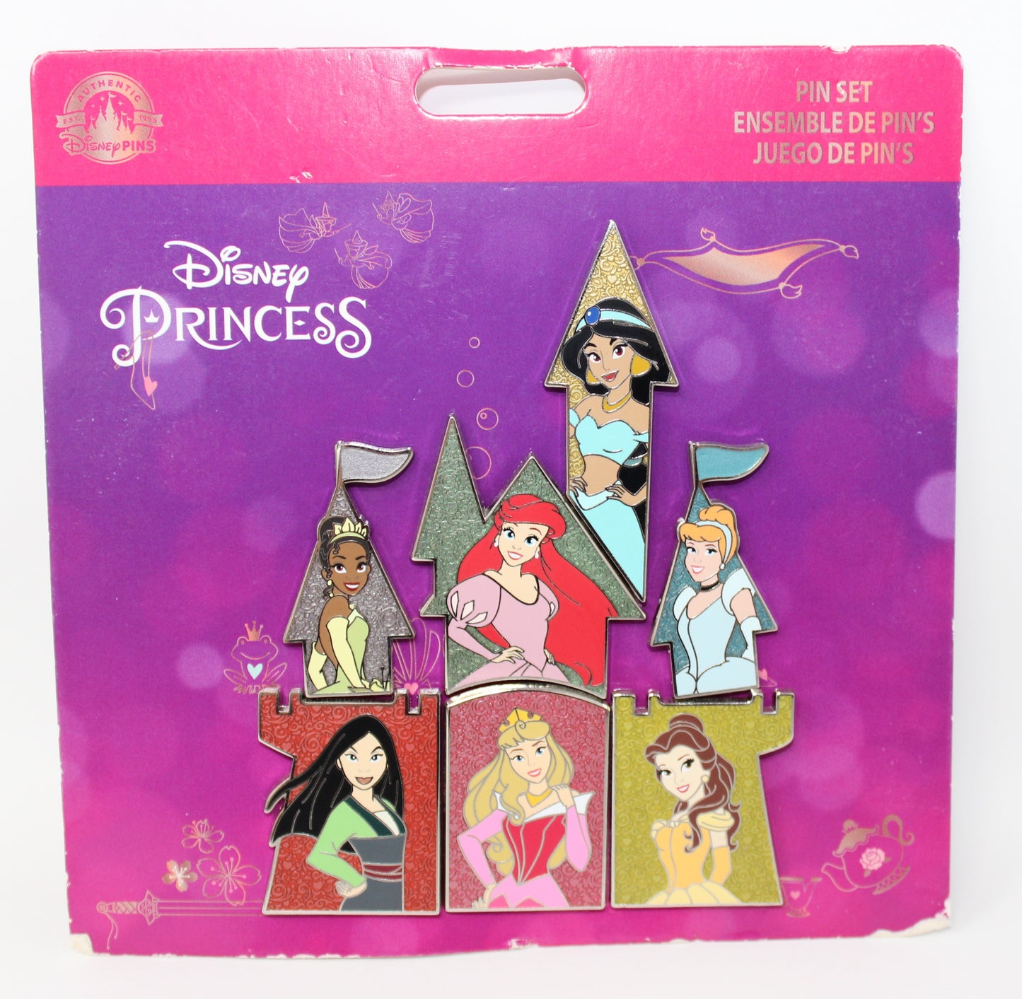 Disney Princess Fantasyland Castle Puzzle Disney Pin Set