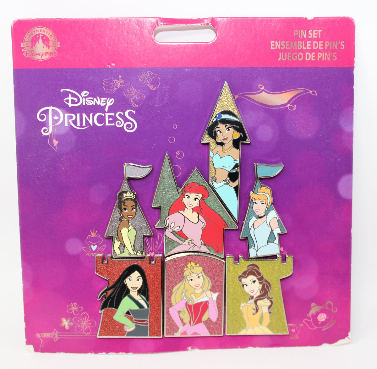 Disney Princess Fantasyland Castle Puzzle Disney Pin Set