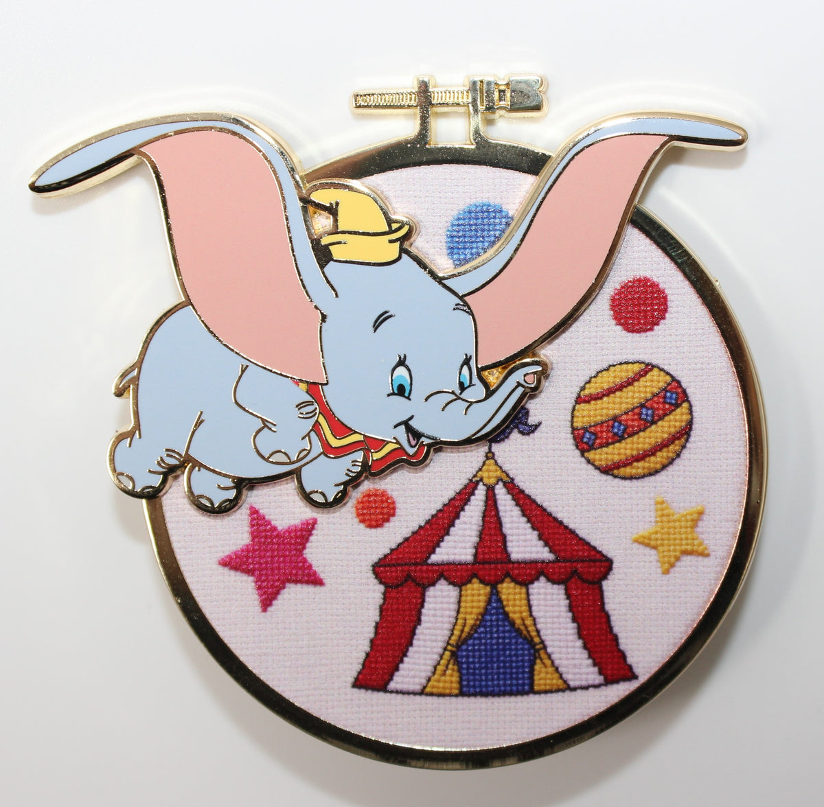 Dumbo Disney Classics Cross Stitch Pink a la Mode Jumbo Mystery Pin