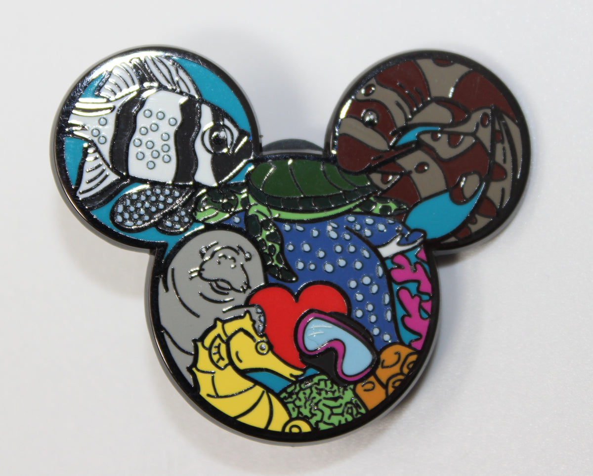 Epcot The Seas Husbandry Cast Member Designed Mickey Icon Disney Pin