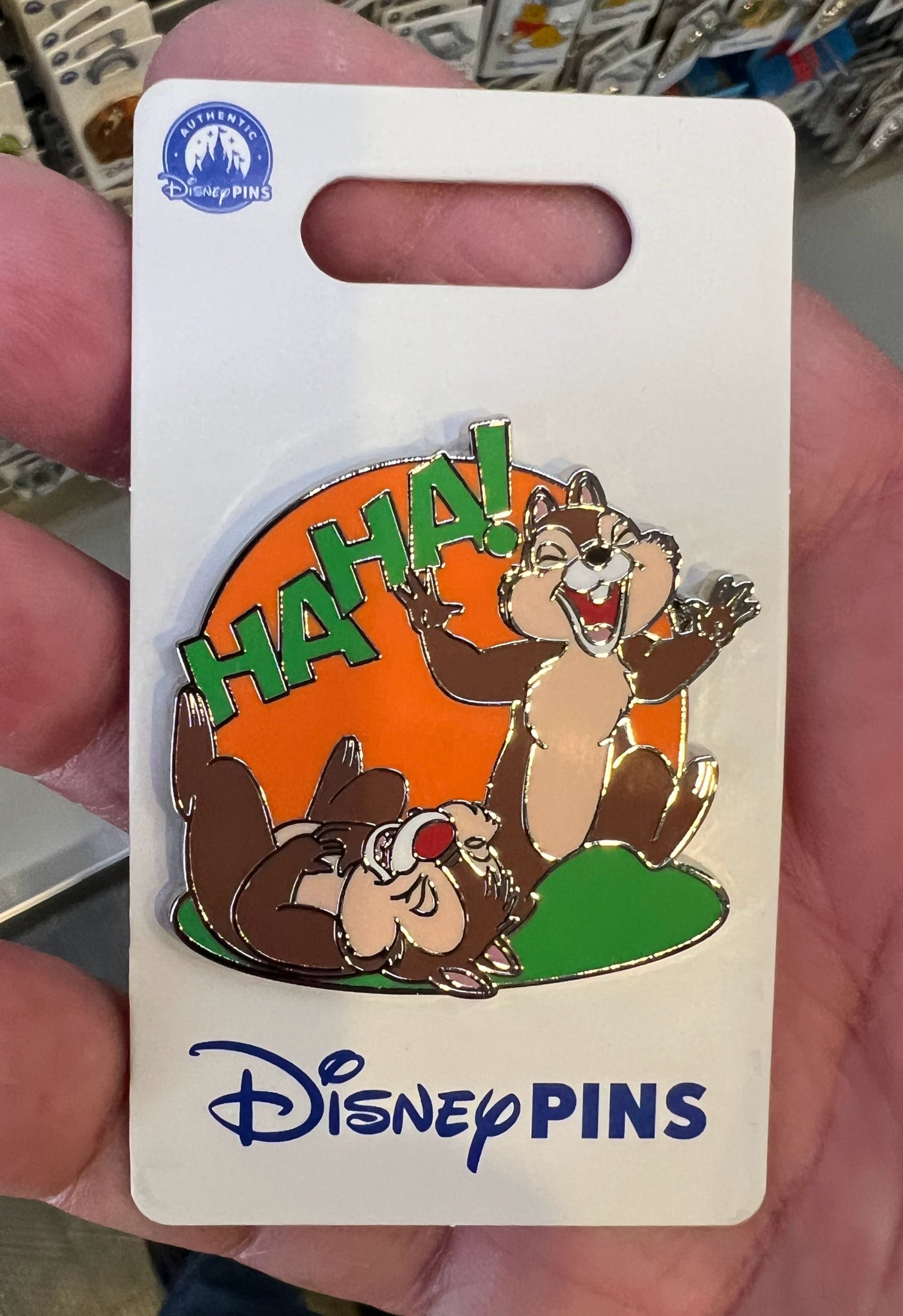 Chip & Dale Laughing Disney Pin