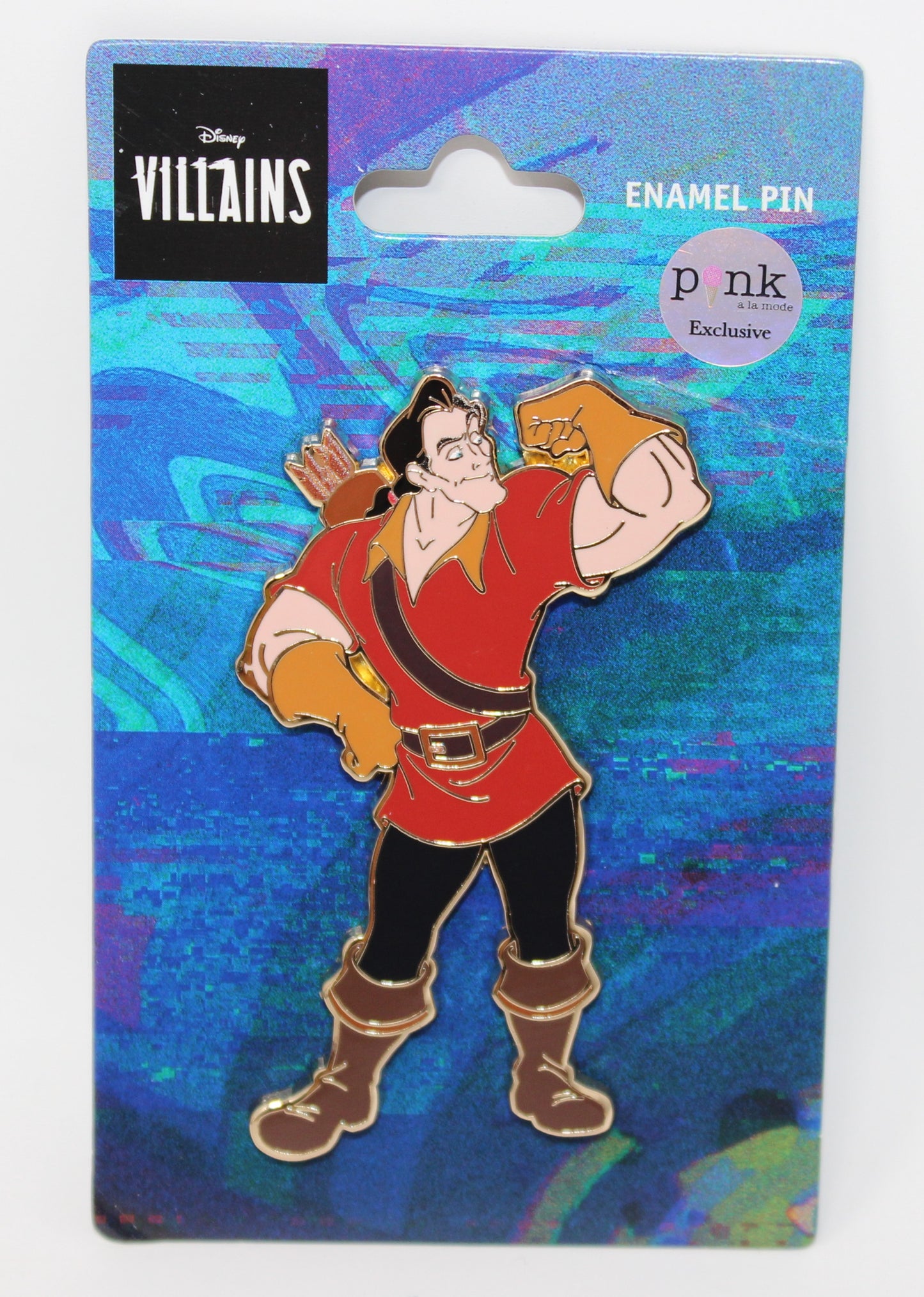 Gaston Pink a la Mode Disney Pin