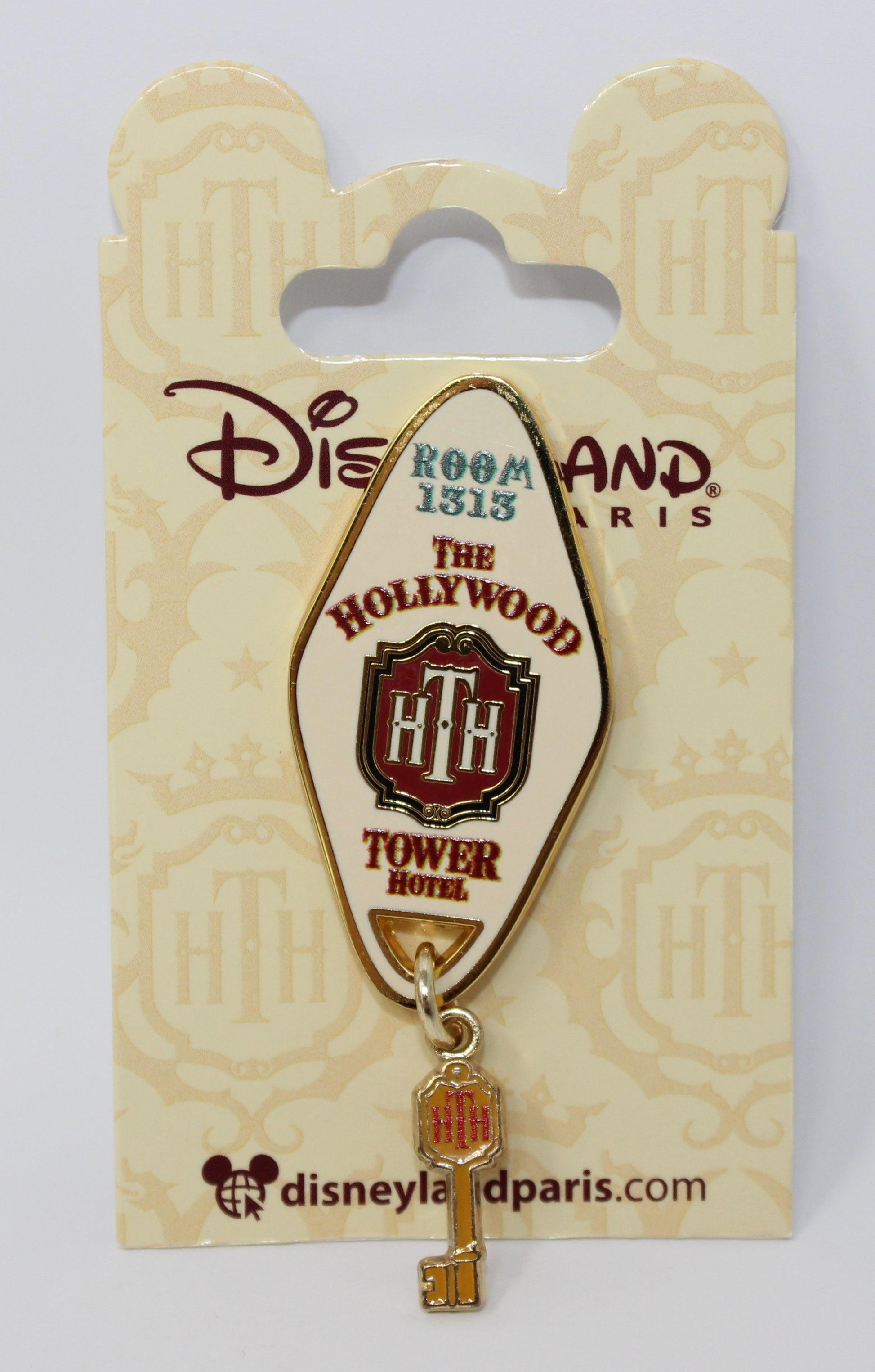 Hollywood Tower Hotel Key Fob Disneyland Paris Disney Pin