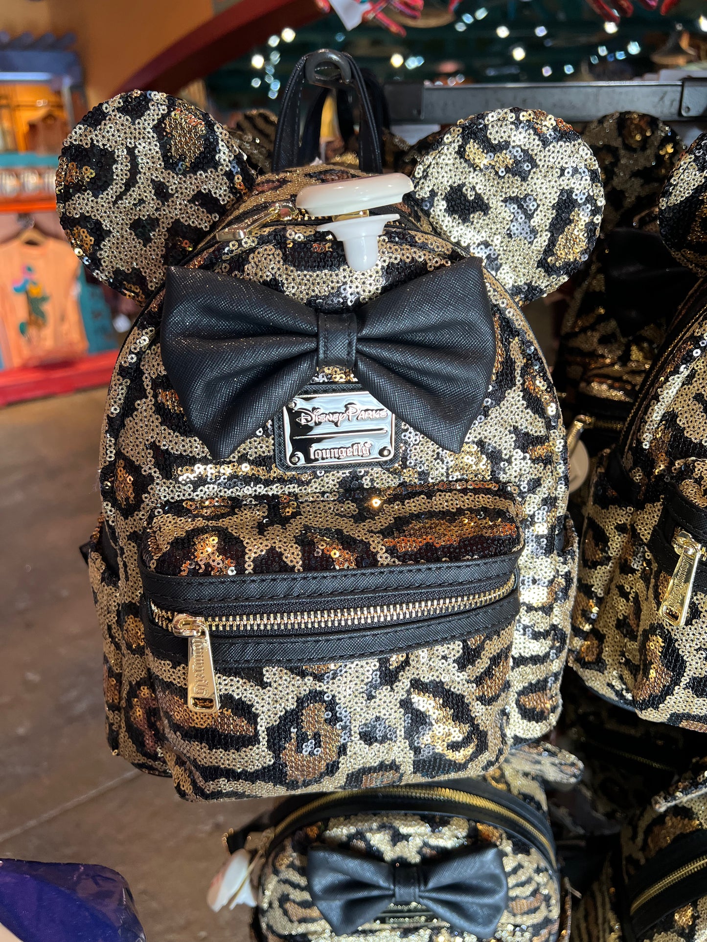 disney mini sequin backpack Sequin Leopard Print Disney Loungefly Mini Backpack