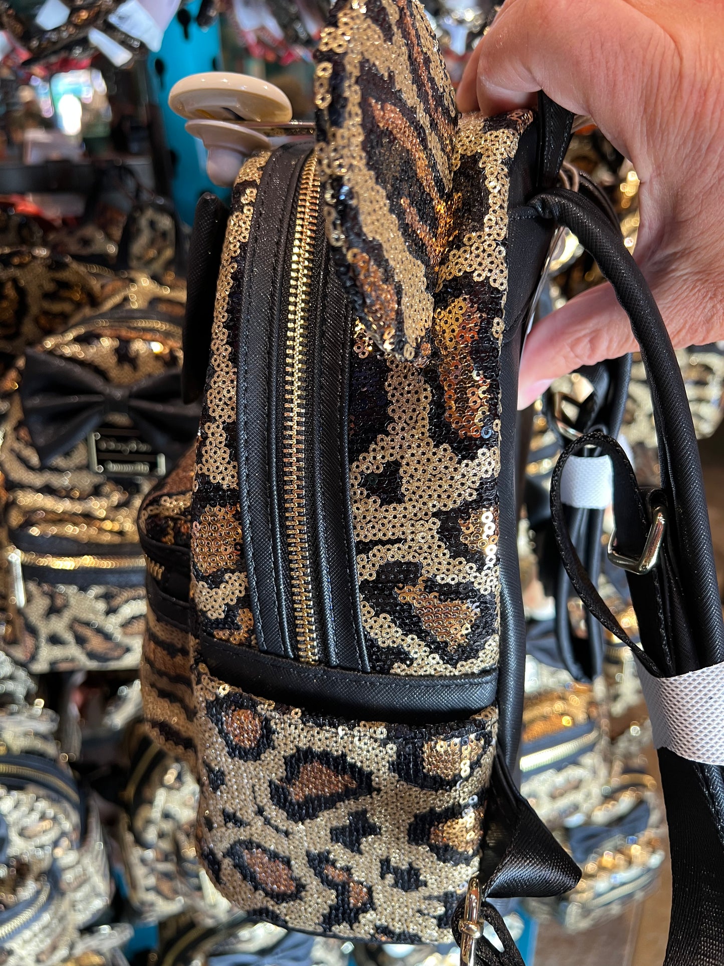 Sequin Cheetah Print Loungefly Mini Backpack