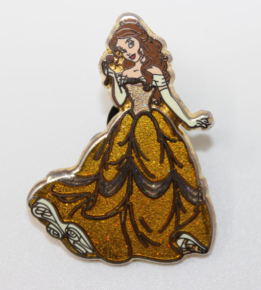 Belle Glitter Dress Disney Pin