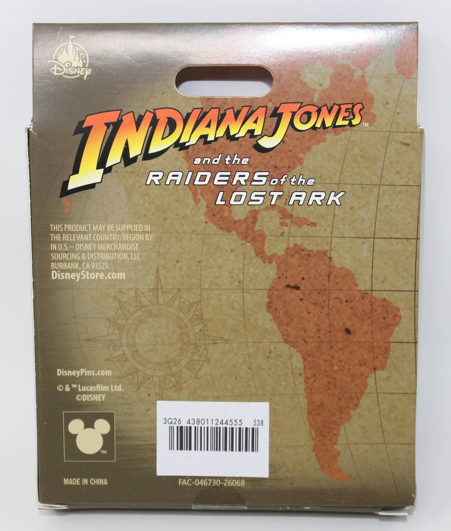 Indiana Jones and the Raiders of the Lost Ark 45th Anniversary Mini Jumbo Disney Pin