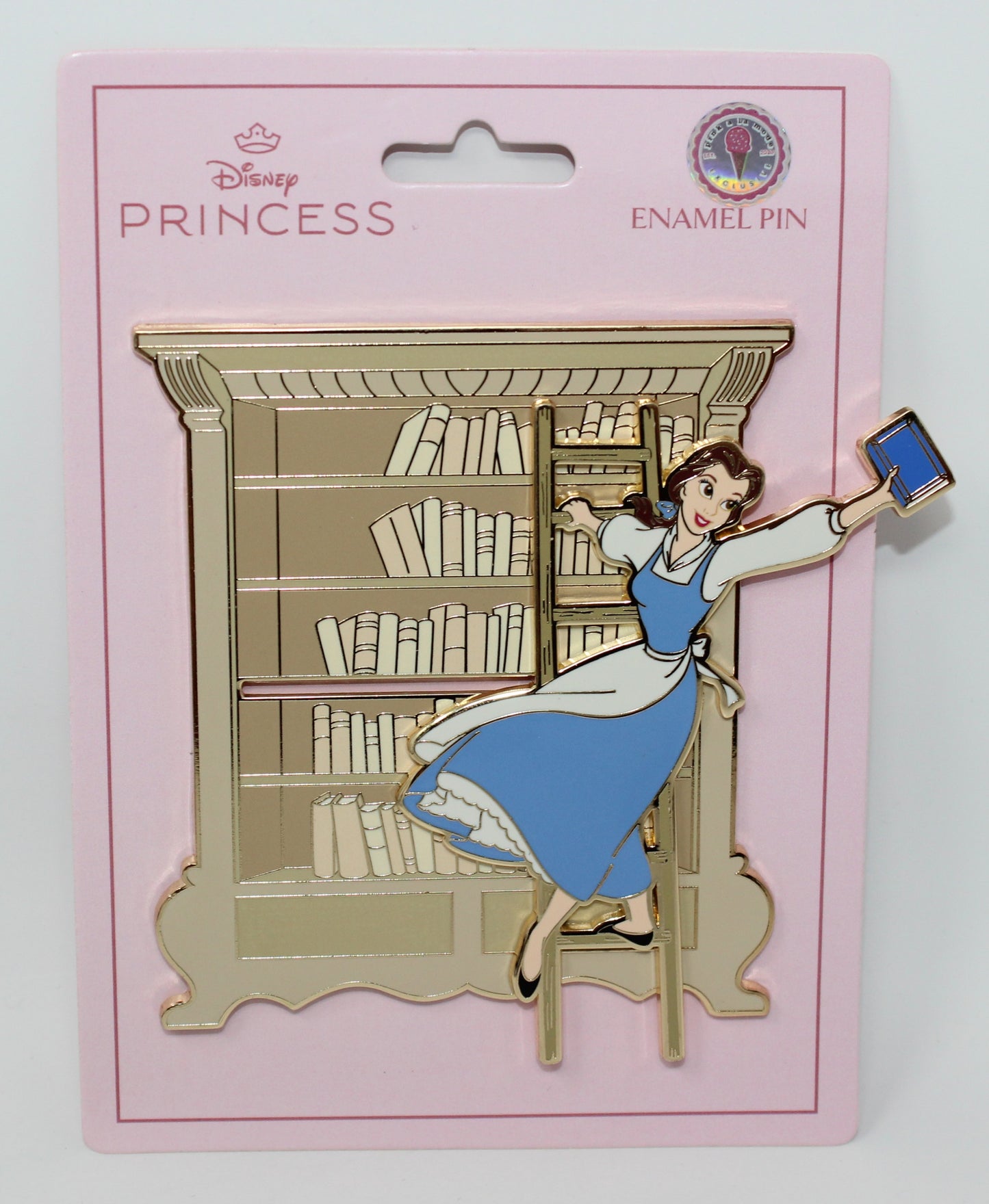 Belle Library Pink a la Mode Jumbo Slider Disney Pin
