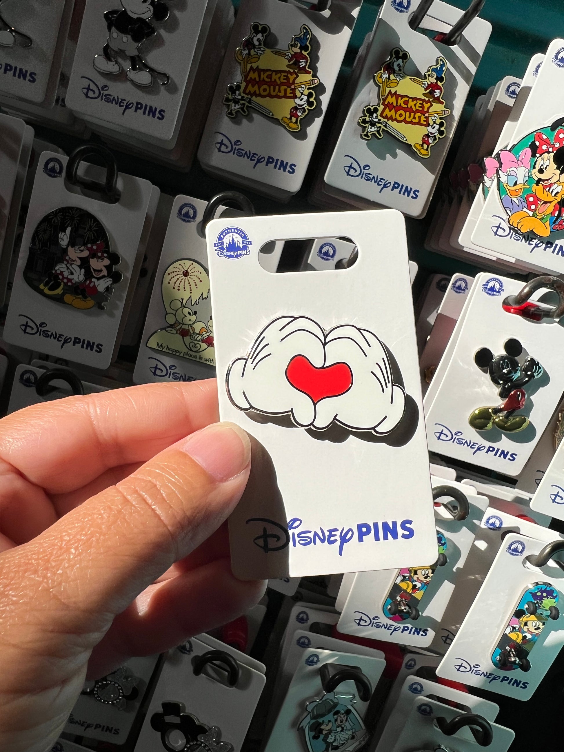 Mickey Mouse Heart Hands Disney Pin