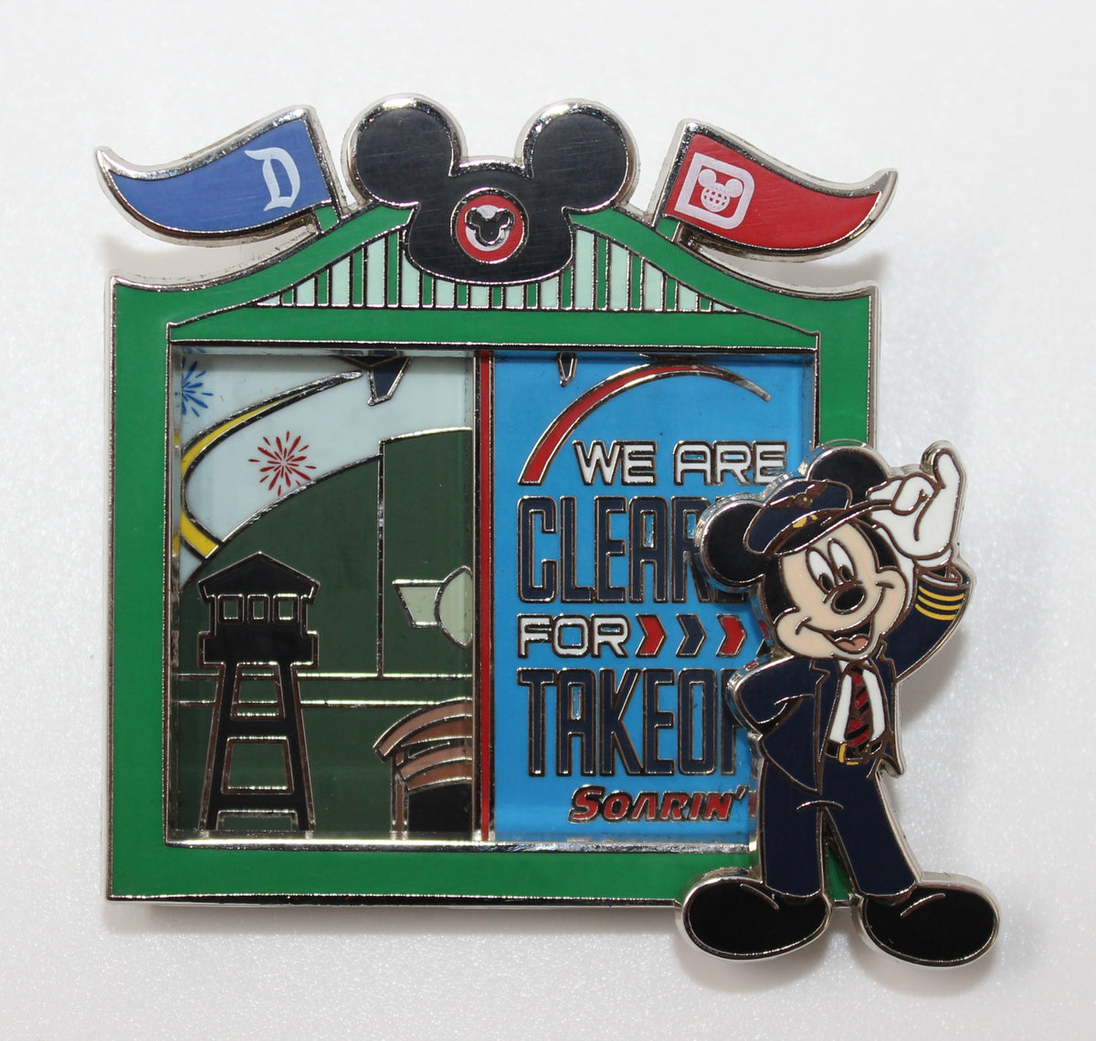 Mickey Mouse Soarin' We Are Cleared for Takeoff Bicoastal Adventures Disney Pin