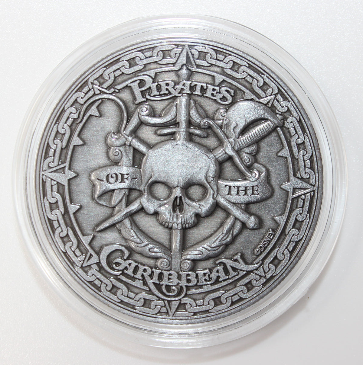 Skeleton Helmsman Pirates of the Caribbean Disney Medallion