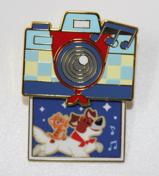 Oliver & Company Cats and Dogs Camera Mystery BoxLunch Pin
