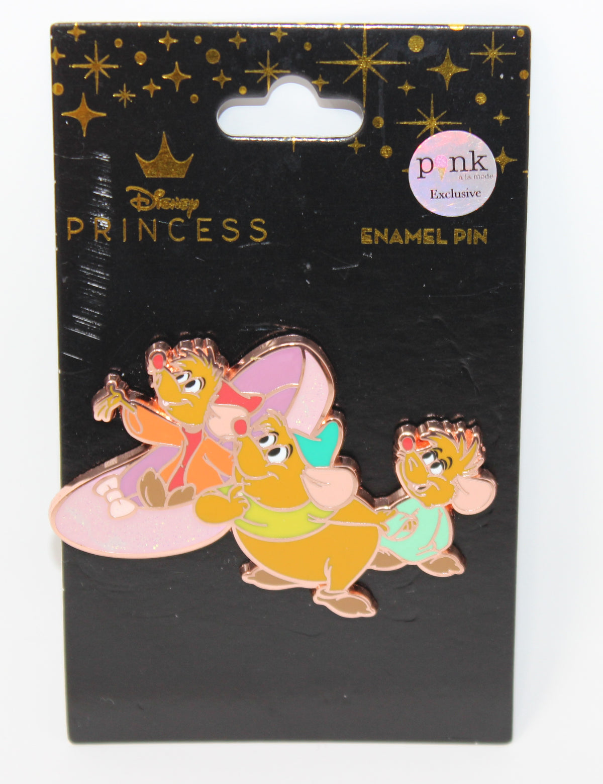 Jaq Gus & Luke Dress Making Series Pink a la Mode Disney Pin